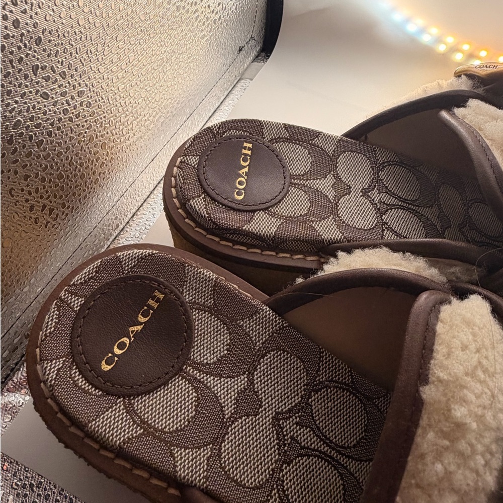 Coach Shearling Clogs - Picture 8 of 9